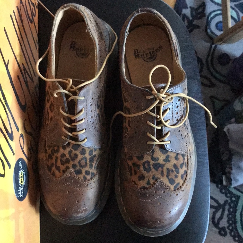 Dr Martens Air Wair Leopard Loafers Originals Collection